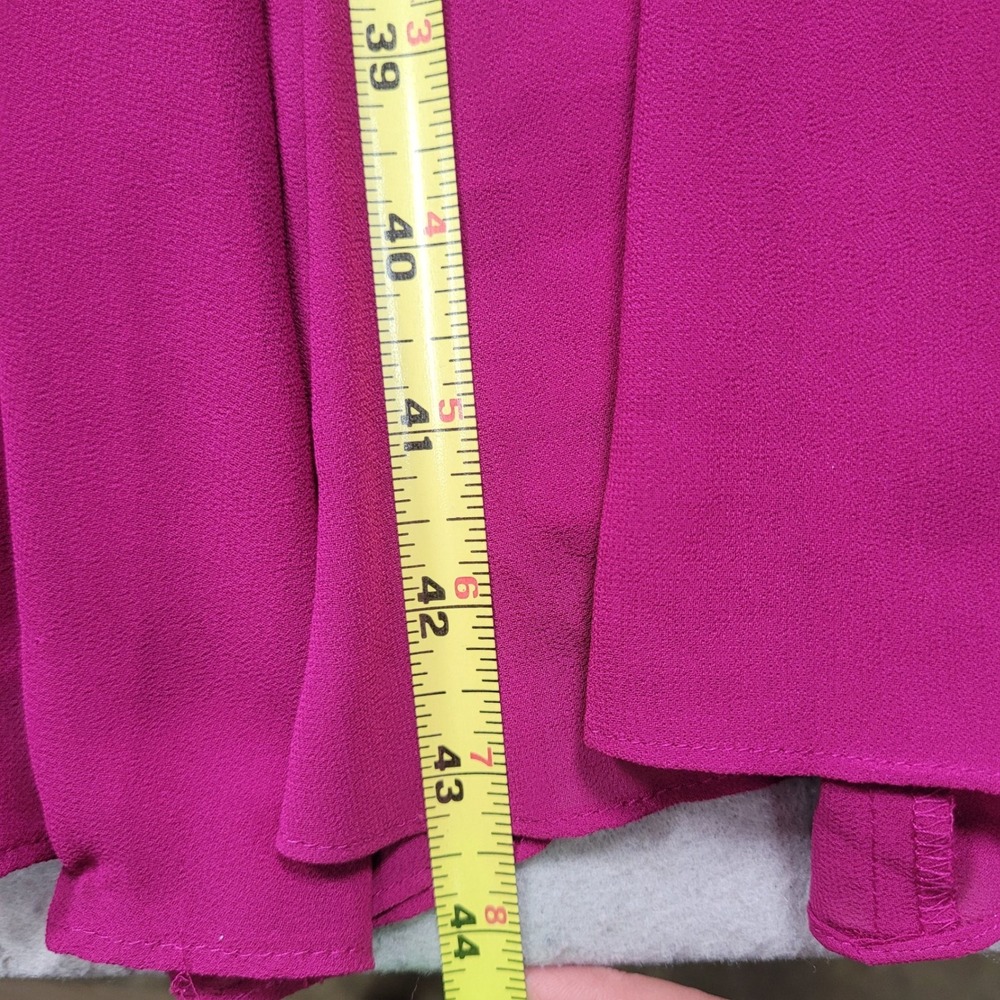 Torrid Women Plus Size 5 Magenta Chiffon Flutter Sleeve Midi Dress 11205818 - Picture 8 of 11